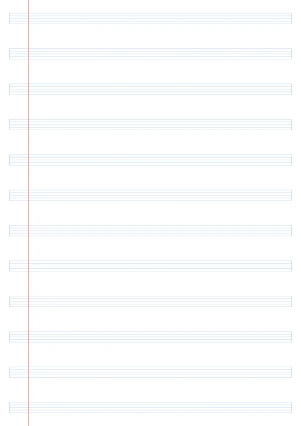 Blank music staff manuscript paper A4